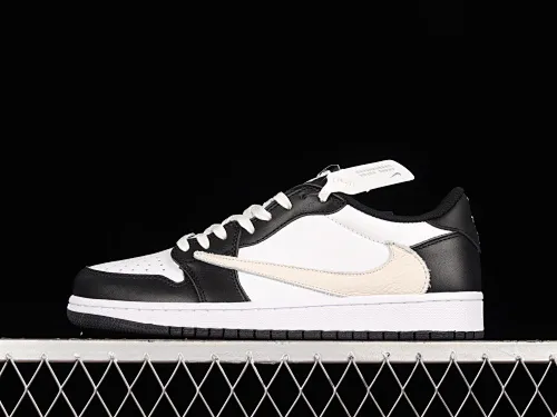 All categories Air Jordan Jordan series basketball shoes Air Jordan 1 Low Travis Scott x Air Jordan 1 Low OG AJ1 Joe 1 white and black barb joint casual sports basketball shoes DM7866-010